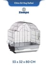 Zampa Plus Chiara Kuş Kafesi Gri 56,5x36,5x60cm (ZIT-2822)