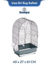 Zampa Plus Lisa Kuş Kafesi Gri 40x27x61 cm (ZIT-2785)