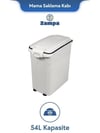 Zampa Plus Oto L Beyaz Mama Saklama Kabı (54L)(ZIT-2563)