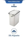 Zampa Plus Oto M Beyaz Mama Saklama Kabı (33L)(ZIT-2556)