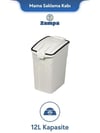 Zampa Plus Oto S Beyaz Mama Saklama Kabı (12L)(ZIT-2549)