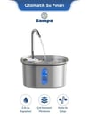 Zampa SPF-07-C Kare Paslanmaz Çelik Pet Otomatik Su Pınarı Bataryalı 2.8 Litre