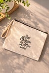 Rise & Shine It's Coffee Time Bez Makyaj Çantası – Kahve Temalı Fermuarlı Bez Organizer