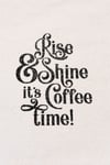Rise & Shine It's Coffee Time Bez Makyaj Çantası – Kahve Temalı Fermuarlı Bez Organizer