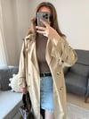 Beli Kemerli Oversize Trençkot