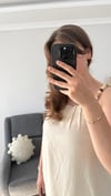 Boncuk Askılı Krem Elbise