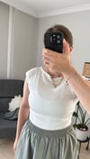 Kenarları Büzgülü Basic Bluz