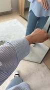 Mavi Çizgili Oversize Gömlek