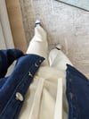 Omuz Düğme Tasarımlı Denim Ceket Gömlek