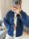 Omuz Düğme Tasarımlı Denim Ceket Gömlek