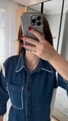 Tasarım Denim Poplin Gömlek