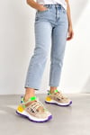 Atlas Bej Mor Taban Kadın Sneaker