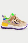 Atlas Bej Mor Taban Kadın Sneaker
