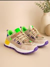 Atlas Bej Mor Taban Kadın Sneaker