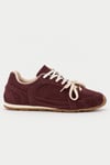 Atlas Bordo Süet Kadın Sneaker