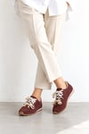 Atlas Bordo Süet Kadın Sneaker