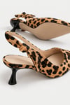 Lara Leopar Kadın Slingback Topuklu