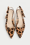 Lara Leopar Kadın Slingback Topuklu