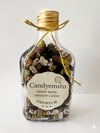 Candyemiro Safir Serisi: Artisan El Yapımı Çakıl Taşı Çikolata Şişesi