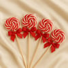 Kırmızı Kurdeleli Klasik Sarmal Lolipop