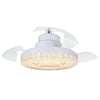 Mustlight 35W E27 Duylu LED Aydınlatmalı Katlanabilir Kanatlı Tavan Vantilatörü
