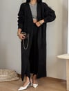 SİYAH KALIN UZUN HIRKA