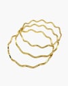 3lü Gold Renk Zigzag Ajda Bilezik