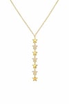 Gold Renk Yıldızlı Çelik Y Kolye / Model 714
