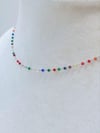 Renkli Mineli Boncuklu Kolye