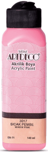 ARTDECO AKRİLİK BOYA 140ML SICAK PEMBE 3017