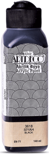 ARTDECO AKRİLİK BOYA 140ML SİYAH