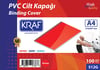 KRAF CİLT KAPAĞI A4 100 LÜ KIRMIZI