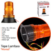 Carub 12-30V Tepe Lambası Monteli Ledli Çakar+Döner 3 Fonksiyonlu Sarı BR4202867