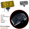 Carub 12V Sis Lambası Comet 550 Dikdörtgen 20x9,5x8,5 cm Kapaklı Sarı Cam BR3009554