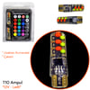 Carub 12V T10 Ampul Çakarlı Kumandalı RGB Yeni Nesil BR0400252