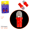 Carub 12V T10 Ampul Led Kırmızı BR0400108