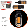 Carub 12V T20 Ampul Çift Duy 144 Led Turuncu BR0404053