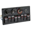 Carub Anahtar Switch Paneli 8 lı Voltmetre + USB + Çakmak Kırmızı Işıklı 23,5x12 cm BR4630155