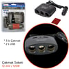 Carub Çakmak Soketi 3 lü Kablolu 2 USB li 12-24V BR1702103