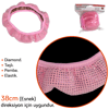 Carub Elastik Direksiyon Kılıfı Diamond 38 cm Pembe BR1842052