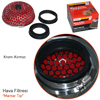 Carub Hava Filtresi Mantar Tuning Krom-Kırmızı (Giriş 2 Aparatlı) BR4686321