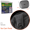 Carub Yan Cam Perde Düz Vantuzlu Siyah 2 li 44x38 cm BR4955504