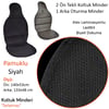 NYF 02 Terletmez Minder Pamuklu Siyah 3 lü Set (2 Ön Pilot + 1 Arka Oturma)