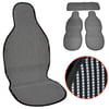 NYF 04 Terletmez Minder Pamuklu Açık Gri-Siyah 3 lü Set (2 Ön Pilot + 1 Arka Oturma)