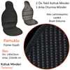 NYF 05 Terletmez Minder Pamuklu Füme-Siyah 3 lü Set (2 Ön Pilot + 1 Arka Oturma)