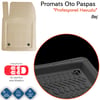 Promats Profesyonel 3D Bej Üniversal Havuzlu Paspas 5 Parça