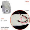 TAS Tavan Lamba 18 Ledli 12V Beyaz 12x5 cm TAS.042B-12