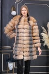 Fox Fur Jacket Women's Long Winter Transformer Jacket  short or long coat Fur Jacket A luxurious gift for her. Stylish Jacket for Women 