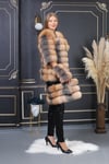 Fox Fur Jacket Women's Long Winter Transformer Jacket  short or long coat Fur Jacket A luxurious gift for her. Stylish Jacket for Women 