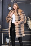 Fox Fur Jacket Women's Long Winter Transformer Jacket  short or long coat Fur Jacket A luxurious gift for her. Stylish Jacket for Women 